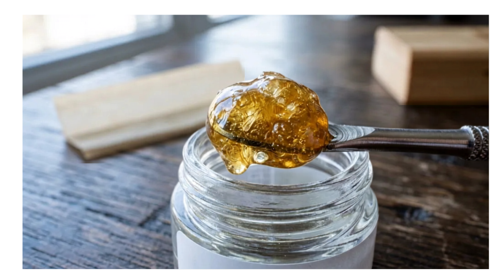 live rosin concentrate used in hash hole pre-rolls