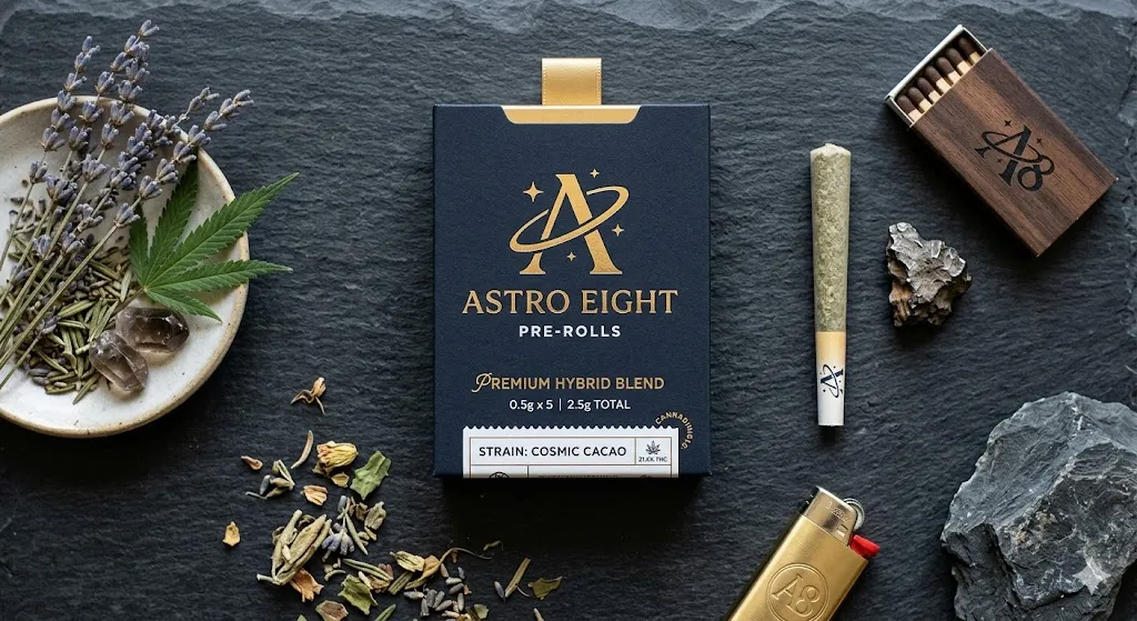 Astro Eight THCA pre-roll packaging ready for shipping