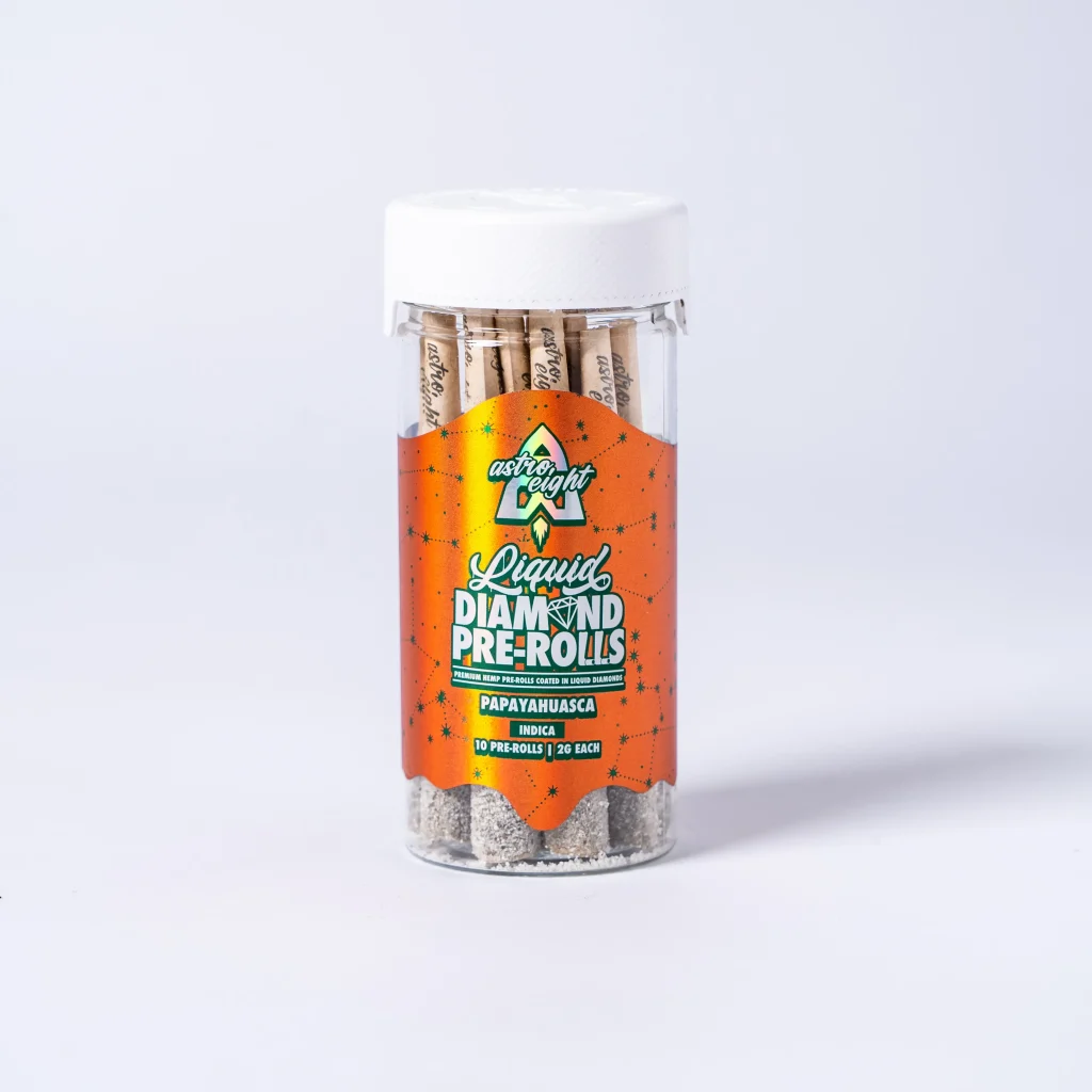 Astro Eight Papayahuasca Liquid Diamond Pre-Rolls 10-pack 2g THC-A indica