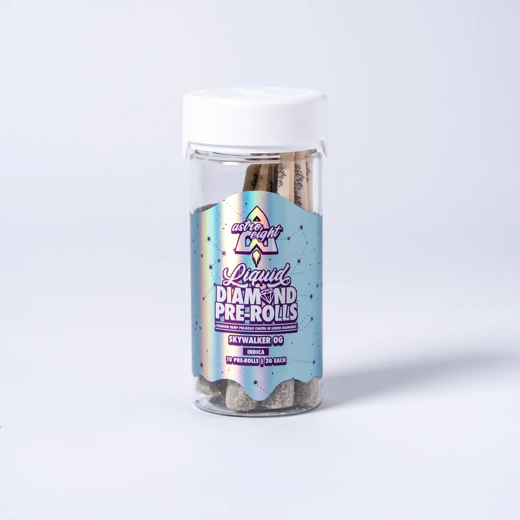 Astro Eight Skywalker OG THCA Liquid Diamonds Pre-Rolls 10ct jar