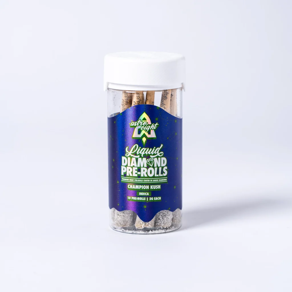 Astro Eight Champion Kush Liquid Diamond Pre-Rolls 10ct jar