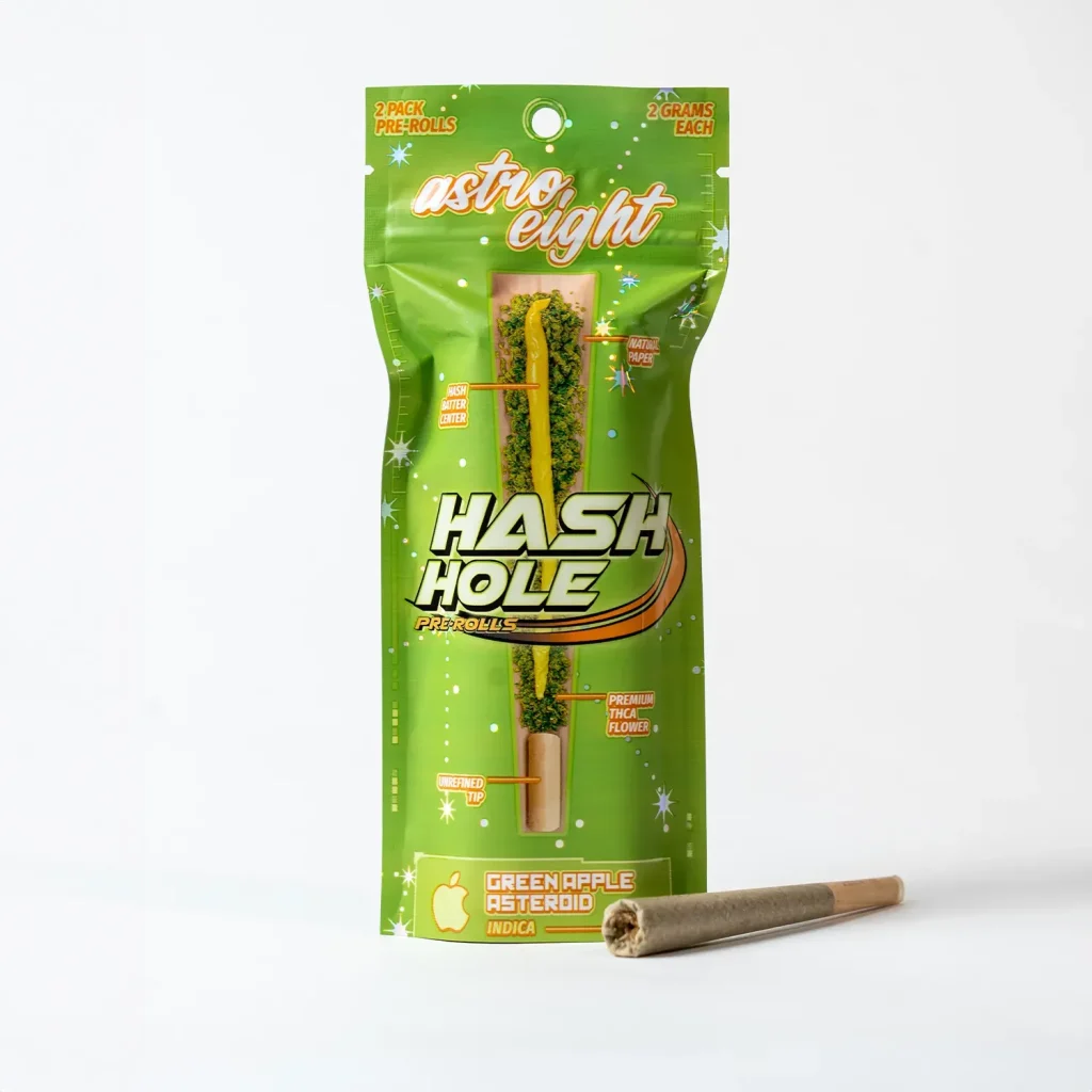 Astro Eight Green Apple Asteroid Hash Hole Pre-Rolls 2ct THCA